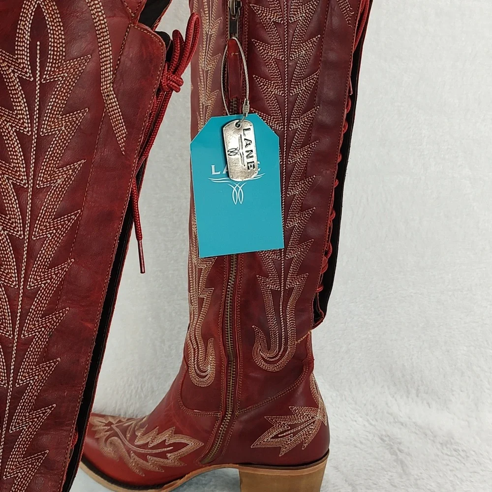 Lane‎ Boots Ladies Lexington OTK Smoldering Ruby Boots LB0499E